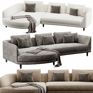 Modern Rolf Benz Kumo Sofa 3D model image 1 