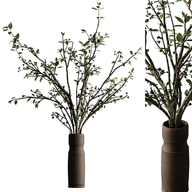 Forest Green Branch Bouquet 3D model image 1 