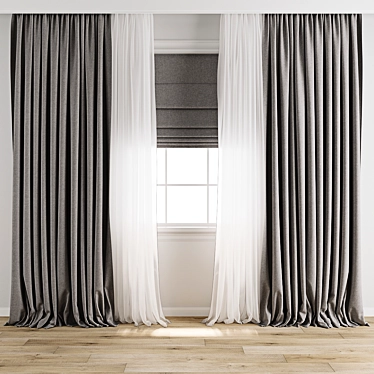 Vintage Curtain 3D Model Collection 3D model image 1 