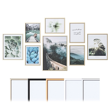 Multi-material Picture Frame Pack 3D model image 1 