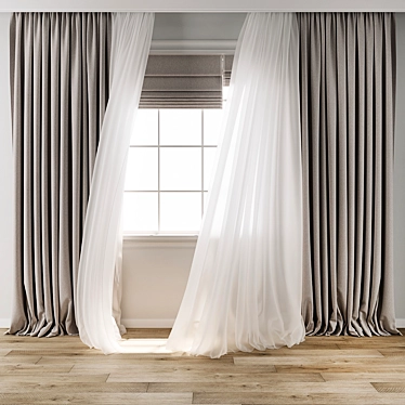 Whimsical Wind Curtain Effect 3D model image 1 