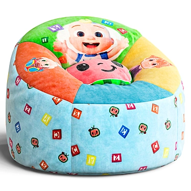 Cocomelon Polyester Round Bean Bag 3D model image 1 