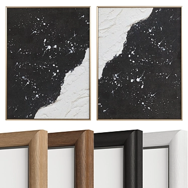 Abstract Minimalist Painting with Frames 3D model image 1 