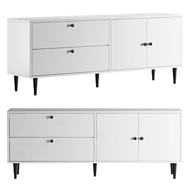 SCANDICA Vigo 2 Doors 2 Drawers 3D model image 1 