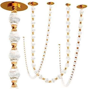 Elegant Collier Chandelier Collection 3D model image 1 