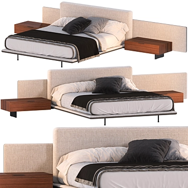 Minotti Horizonte Bed: 180x210x25mm 3D model image 1 