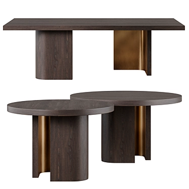 Modern Oslo Table by Norde 3D model image 1 