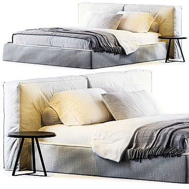 Luxurious Flann Bed by Ditre 3D model image 1 