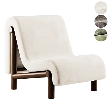 Modern Elegance: Melt Lounge Chair 3D model image 1 