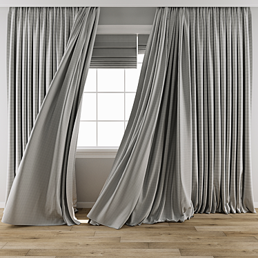 Breezy Curtain CG Asset Pack 3D model image 1 