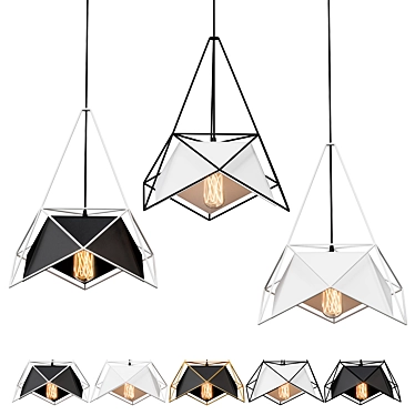 Modern Pendant Lamp RODS 3D model image 1 