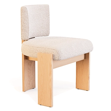  Cuff Studio C Back Armless Dining Chair 3D model image 1 