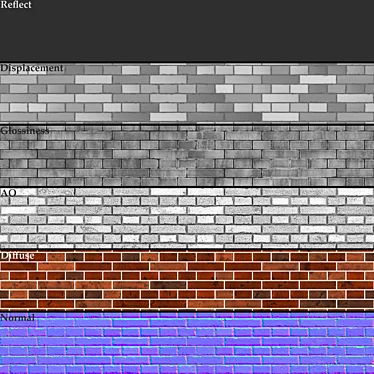 Substance Designer Brick Material Set 3D model image 1 