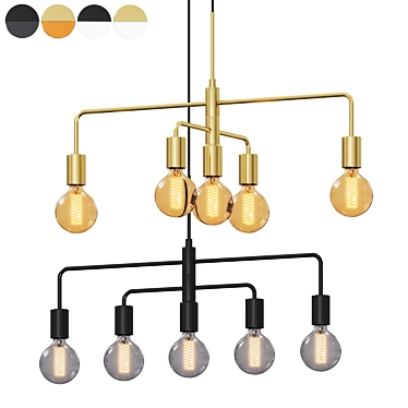 Minimalistic Pendant Light Fixture 3D model image 1 