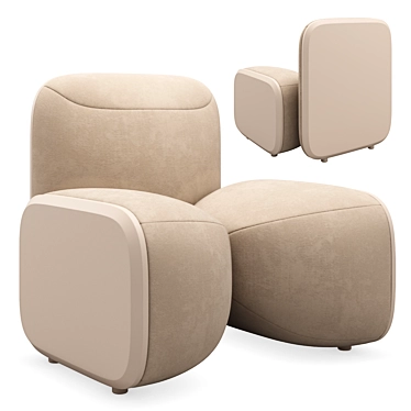 Kiss Slipper Chair: Sophisticated Elegance 3D model image 1 