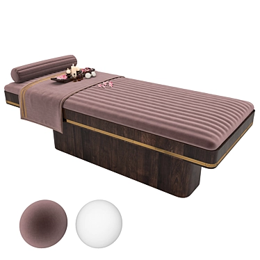 Elegant Spa Bed with Frangipani 3D model image 1 