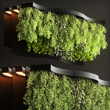 Adjustable Pendant Plant Light Set 3D model image 1 