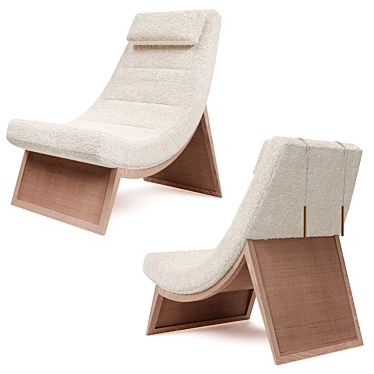 McGuire Sway Lounge Chair: Contemporary Luxury 3D model image 1 