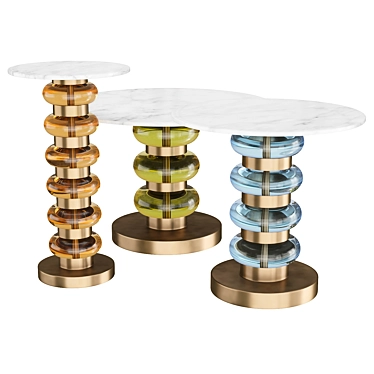 Eichholtz Bullock Side Table Set 3D model image 1 