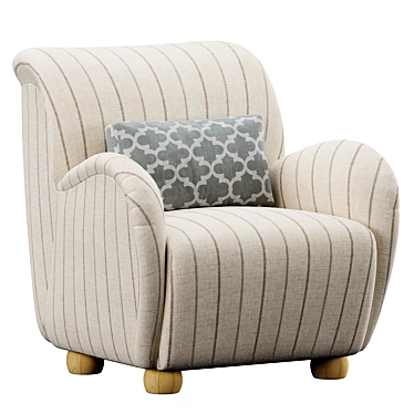 Modern Baird Accent Chair 3D model image 1 