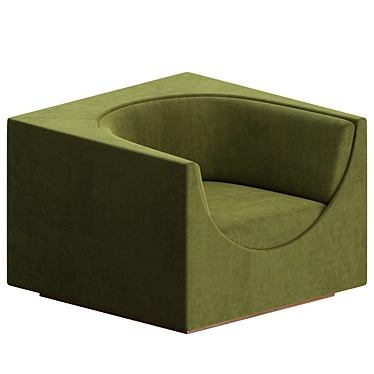 Cubo Lounge Mid-Century Armchair, 3D Model 3D model image 1 