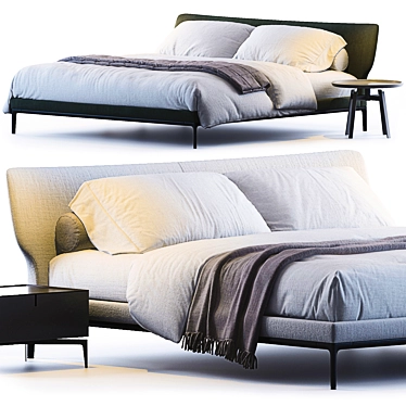 Alivar Maya Bed 3D model image 1 