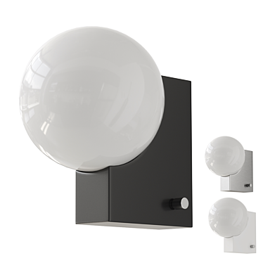 Globe Wall Lamp Glass Fixture 3D model image 1 