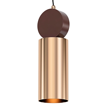 Copper Pink Pendant Light 3D model image 1 