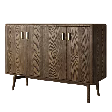 Ethnic Style Wooden Cabinet 3D model image 1 