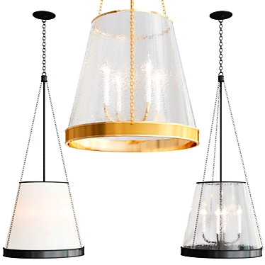 Elegant Reese Pendant Light 3D model image 1 