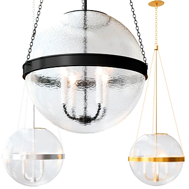 Mid-Century Reese Globe Pendant 3D model image 1 