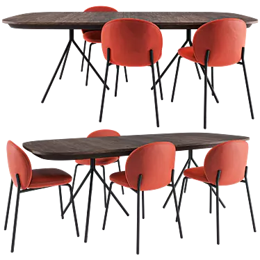 Modern Dining Set: Ottawa & Princeton 3D model image 1 