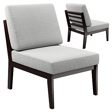 Massiv Grey Accent Chair 3D model image 1 