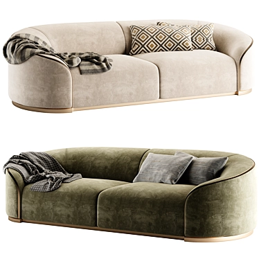 Elegant Rugiano Pierre Sofa 3D model image 1 