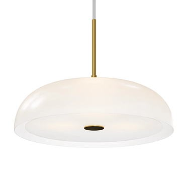 Elegant Glossy Pendant Light 3D model image 1 