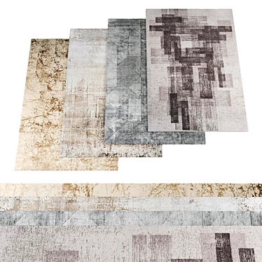 High-Res Rugs Set Bundle 3D model image 1 