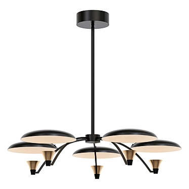 Glamour Elegance: Caswell Chandelier 3D model image 1 