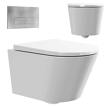 AM.PM Sense Wall-Hung Toilet 3D model image 1 