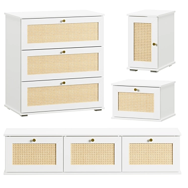 Alvis 1 Furniture Set White 3D model image 1 