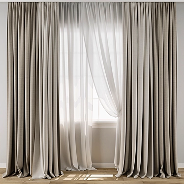 Digital Curtain Model Set 3D model image 1 