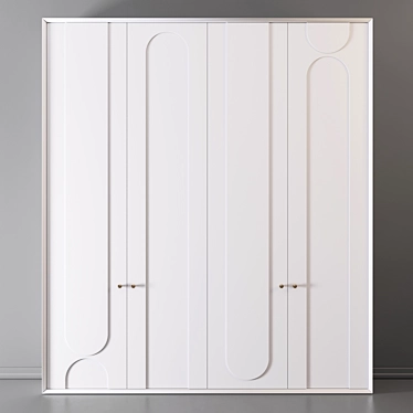 90cm Wardrobe Cabinet 3D model image 1 