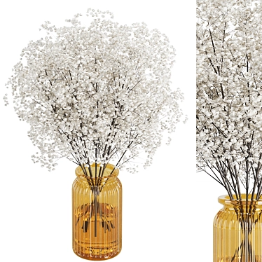 Ethereal Baby's Breath Bouquet 3D model image 1 
