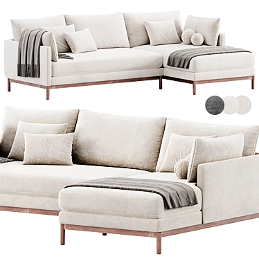  Hargrove Corner Sofa by West Elm 3D model image 1 