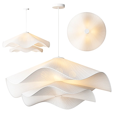 Caroline Double Pendant: Contemporary Elegance 3D model image 1 