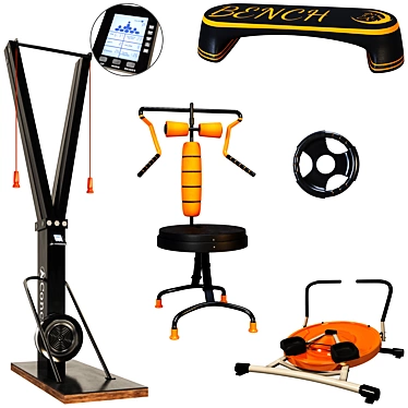 Realistic Gym Equipment 3D Model 3D model image 1 