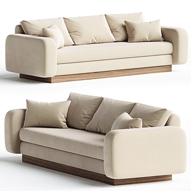 Sleek Modern Mesa Sofa 3D model image 1 