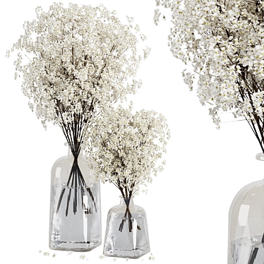 Versatile Baby's Breath Floral Bouquet 3D model image 1 