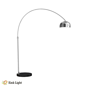 Classic Alphasi Nickel Floor Lamp 3D model image 1 