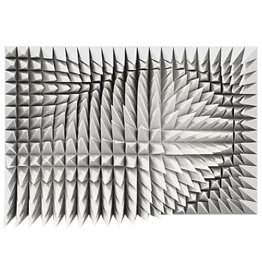 Abstract Metal Wall Sculpture 3D model image 1 