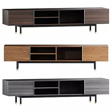 Stylish Cuba TV Cabinet 3D model image 1 